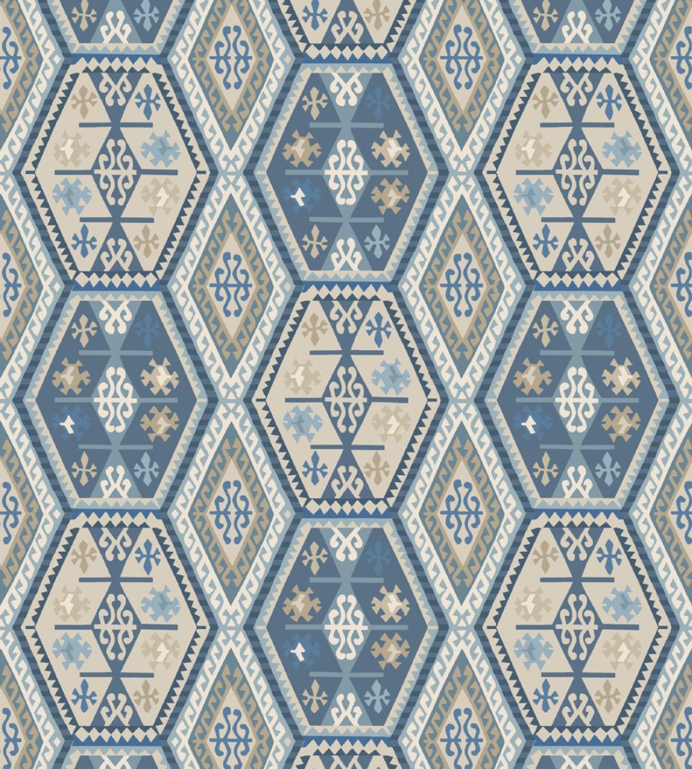 Buckland Wallpaper by Mulberry Home Blue