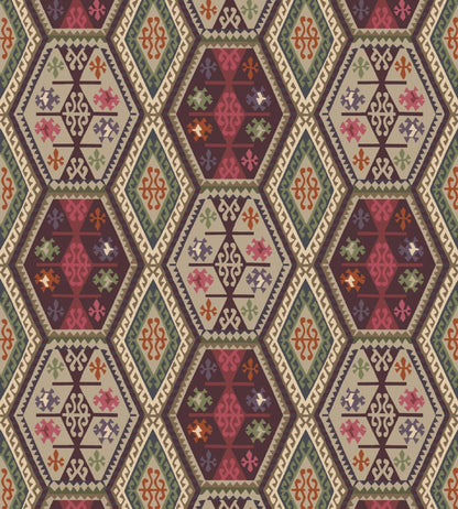 Buckland Wallpaper by Mulberry Home Red / Plum