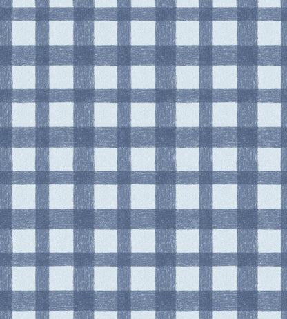 Buffalo Plaid Wallpaper by Woodchip & Magnolia Denim Blue