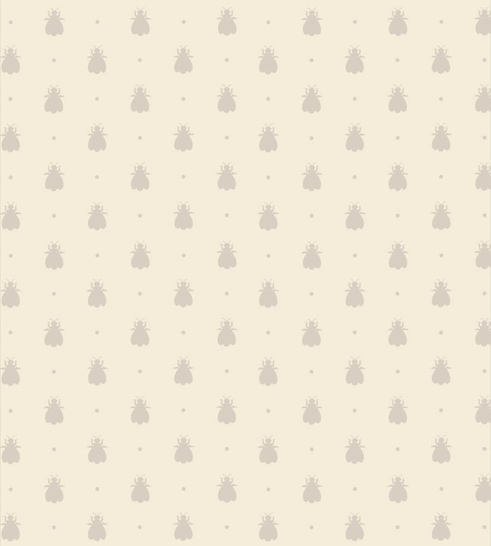 Bumble Bee Wallpaper by Farrow & Ball White Tie / Stirabout