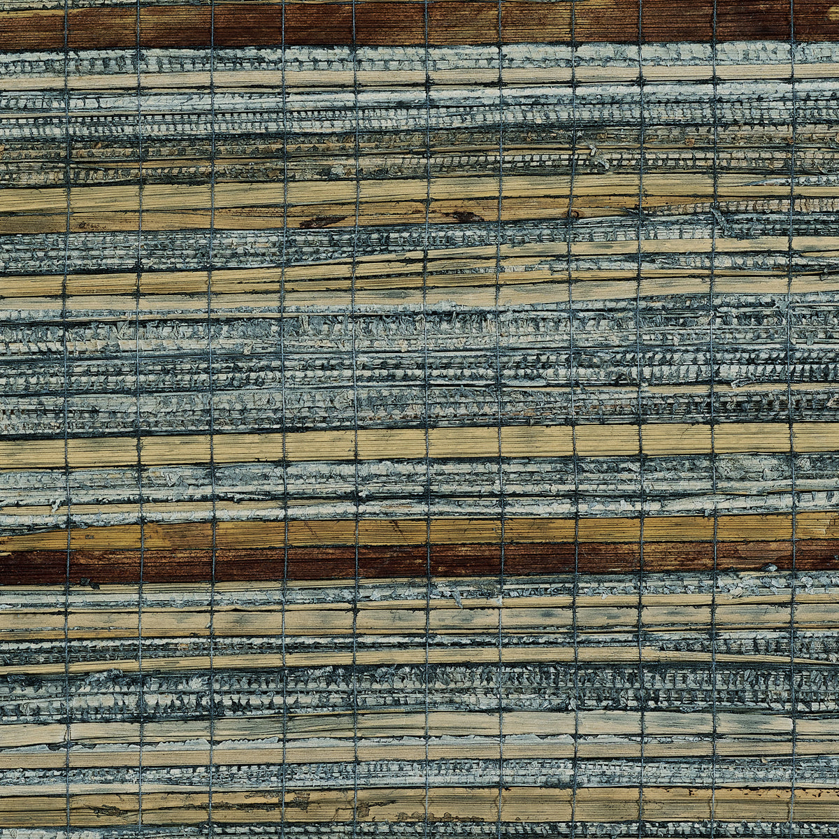 Bungalow Bark Grasscloth Wallpaper by Phillip Jeffries in Cerulean Drift (PJ 32005)