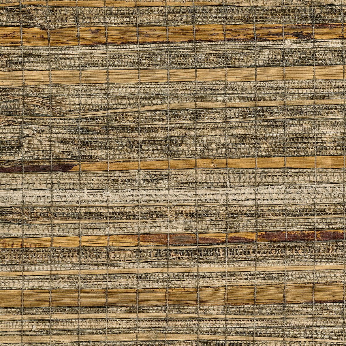 Bungalow Bark Grasscloth Wallpaper by Phillip Jeffries in Golden Harvest (PJ 32001)