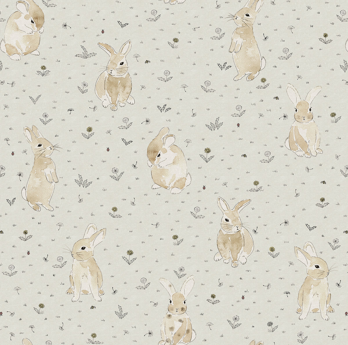 Bunny Field Wallpaper by Rebel Walls | The ReBorn House