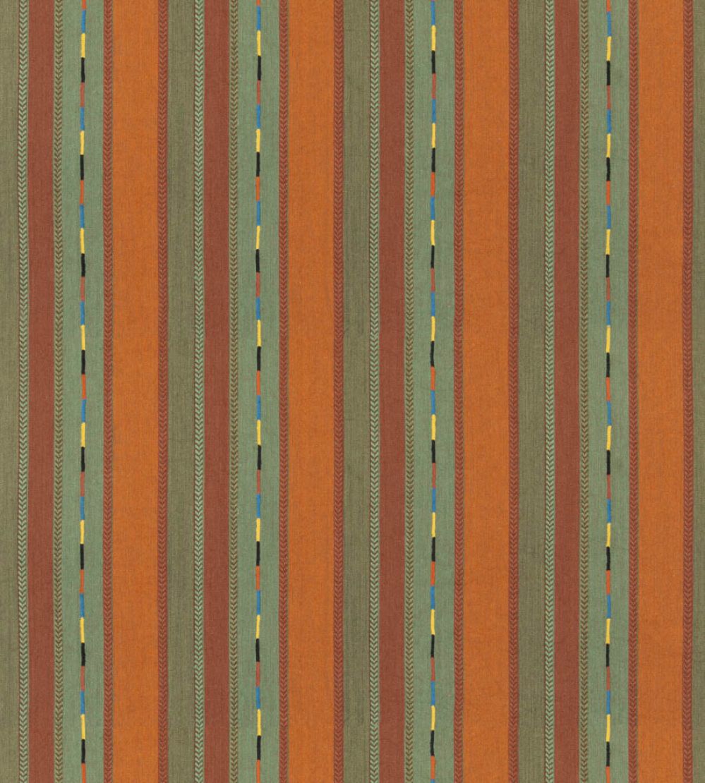 Bunty Fabric by GP & J Baker Orange/Green