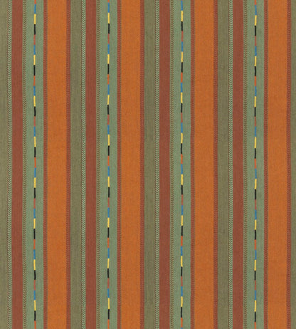 Bunty Fabric by GP & J Baker Orange/Green