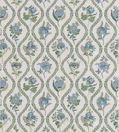 Burford Embroidery Fabric by GP & J Baker Blue/Emerald