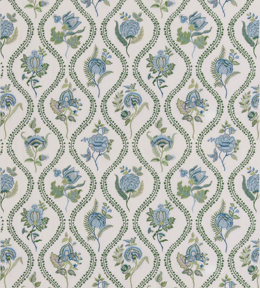 Burford Embroidery Fabric by GP & J Baker Blue/Emerald