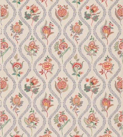 Burford Embroidery Fabric by GP & J Baker Blue/Red