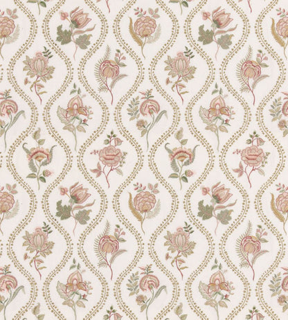 Burford Embroidery Fabric by GP & J Baker Rose/Cream