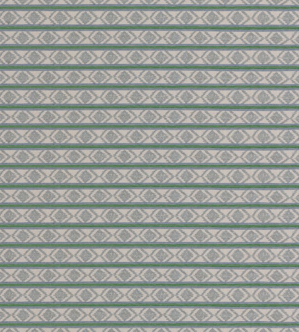 Burford Stripe Fabric by GP & J Baker Blue/Green