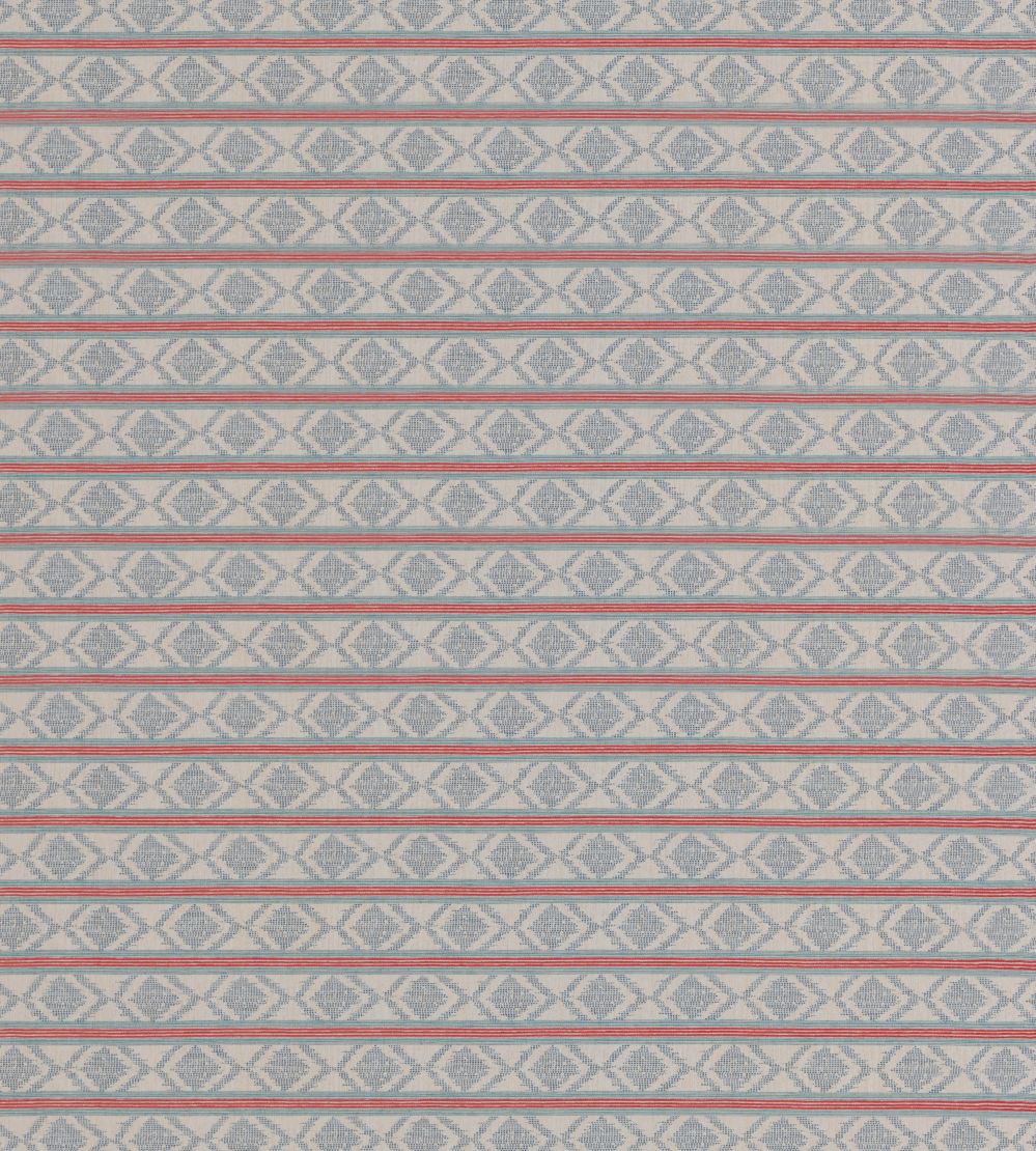 Burford Stripe Fabric by GP & J Baker Red/Blue