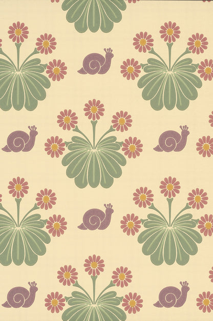Burges Snail wallpaper by Little Greene in Travertine