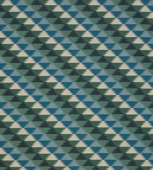 Busy Lizzie Fabric by Christopher Farr Cloth Aqua
