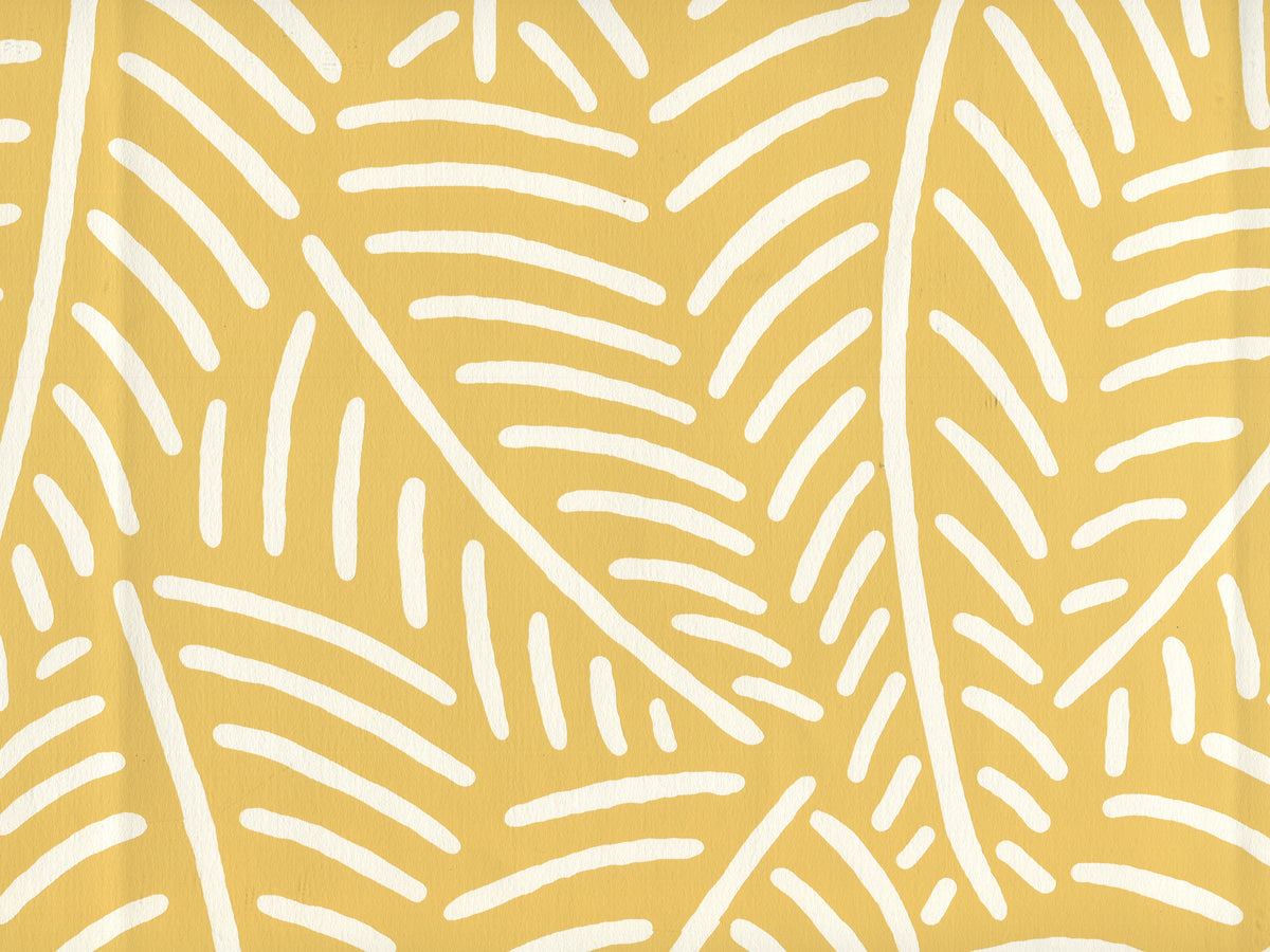 Sauvage Reverse Butter Yellow on Almost White wallpaper by Cloth & Paper