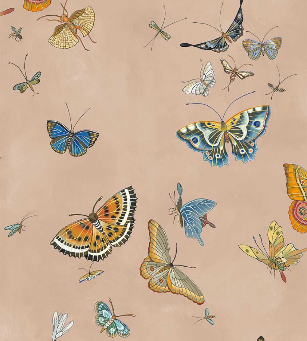 Butterflies Wallpaper by Josephine Munsey Plaster Pink