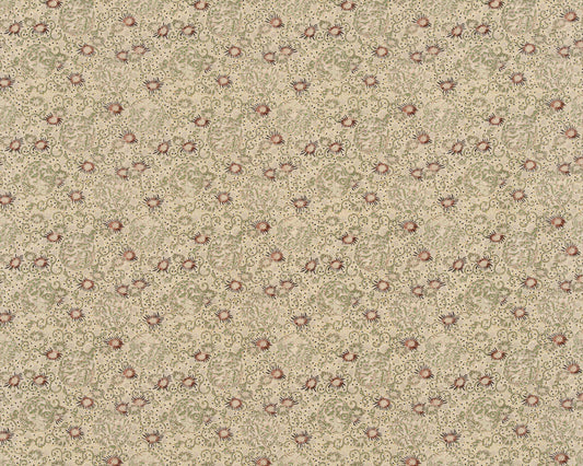Butterfly Fabric by Le Manach in Vert (L4226001)
