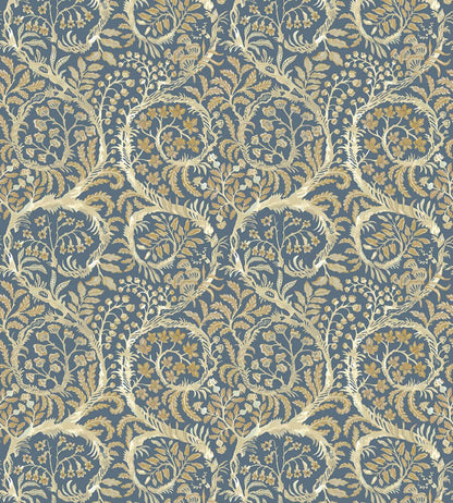 Butterow Wallpaper by Josephine Munsey Bude Blue