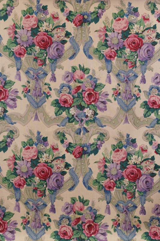 Byron Hand-Block Fabric by Jean Monro in Blue Ribbon