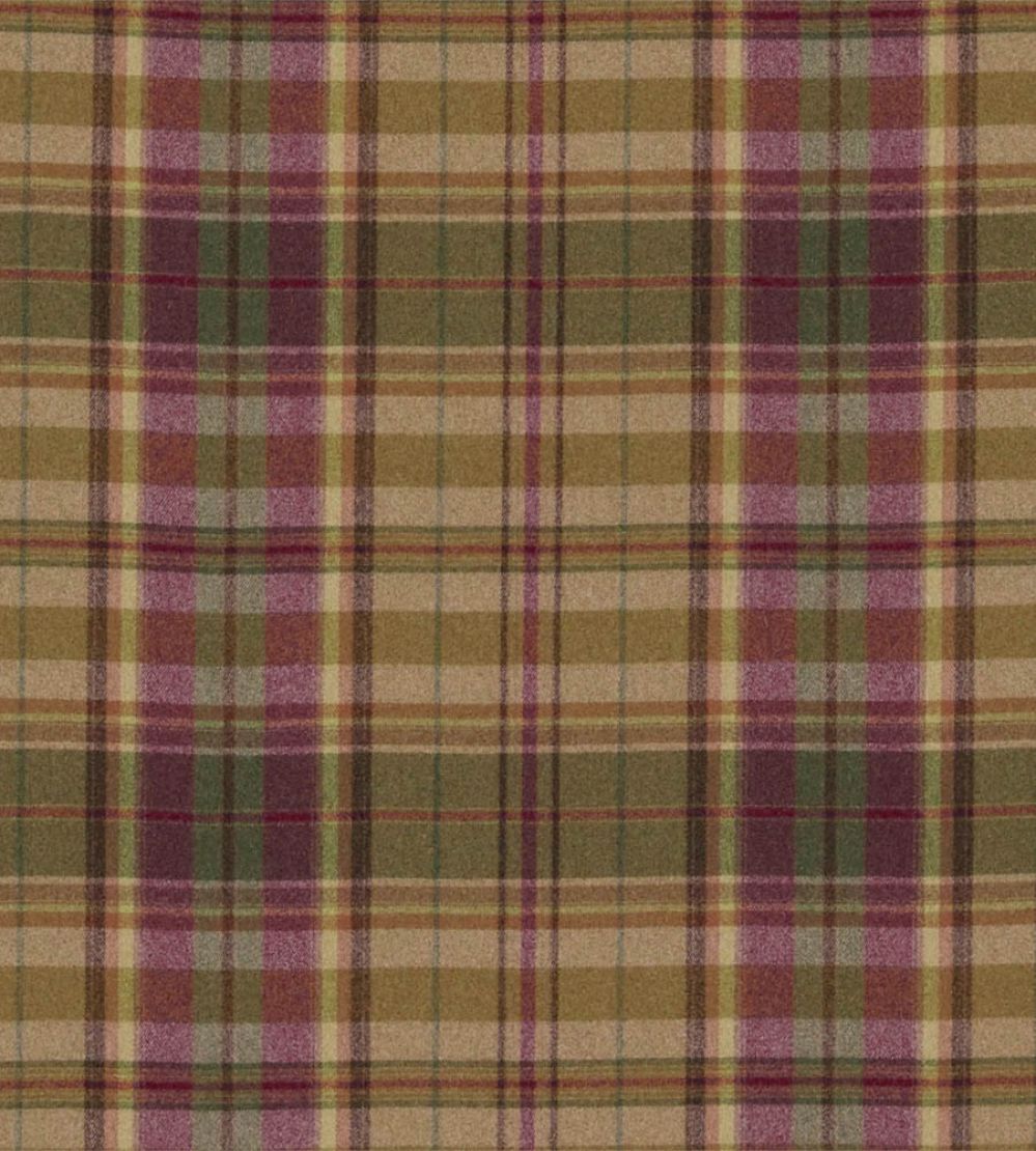 Byron Fabric by Sanderson Caramel/Burgundy