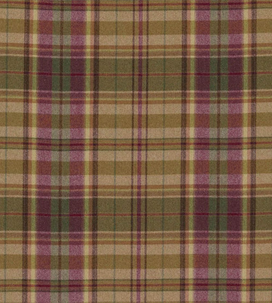 Byron Fabric by Sanderson Caramel/Burgundy