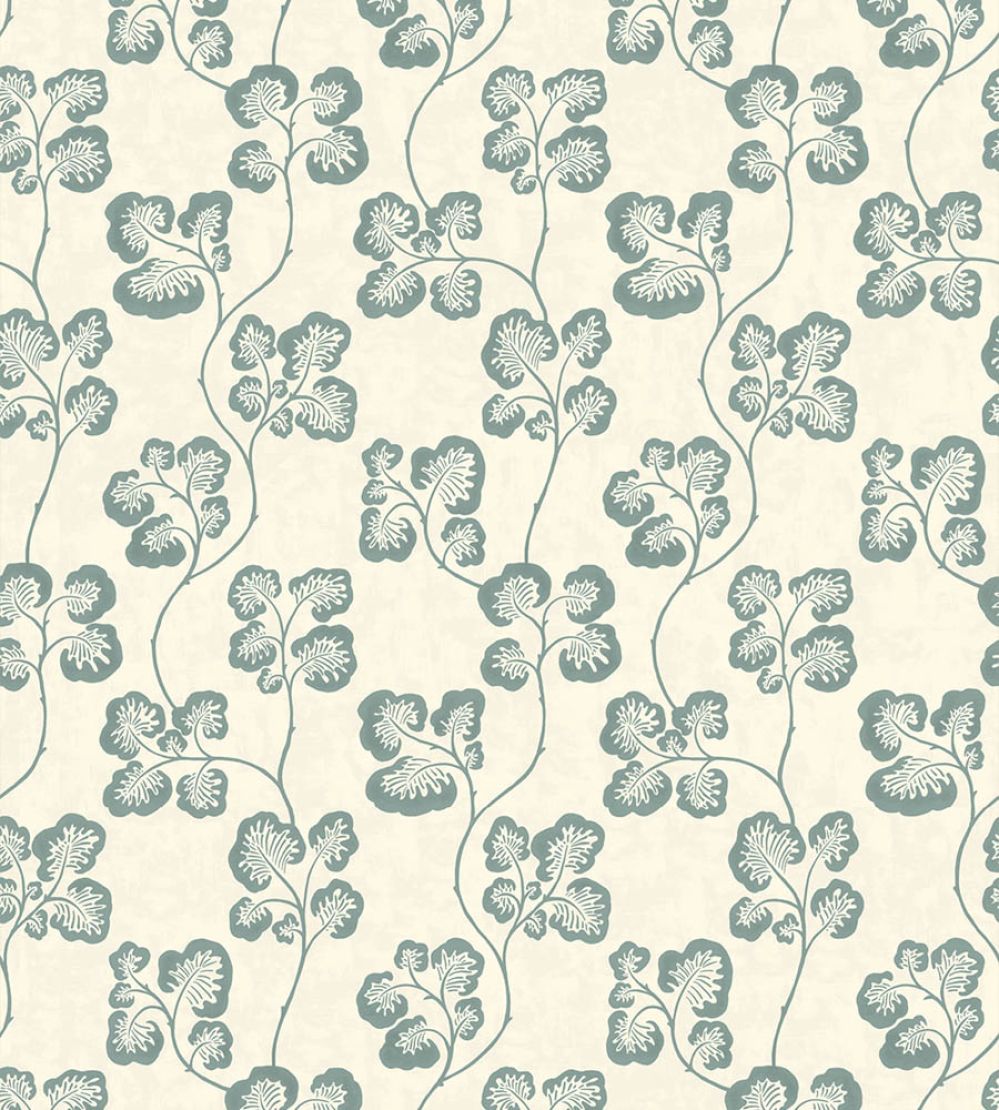 Cabbage Check Wallpaper by Josephine Munsey Osney Blue and Clarke White