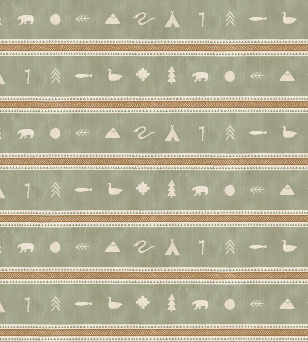 Cabin Stripe Wallpaper by DADO Khaki