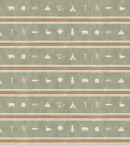 Cabin Stripe Wallpaper by DADO Khaki