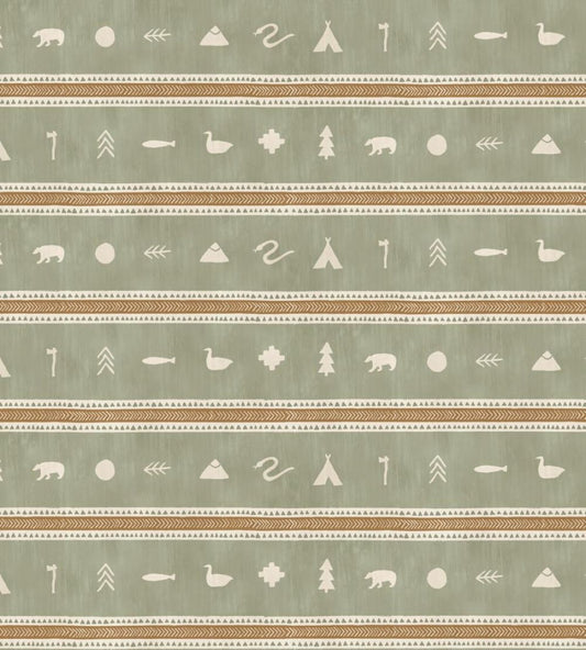 Cabin Stripe Wallpaper by DADO Khaki