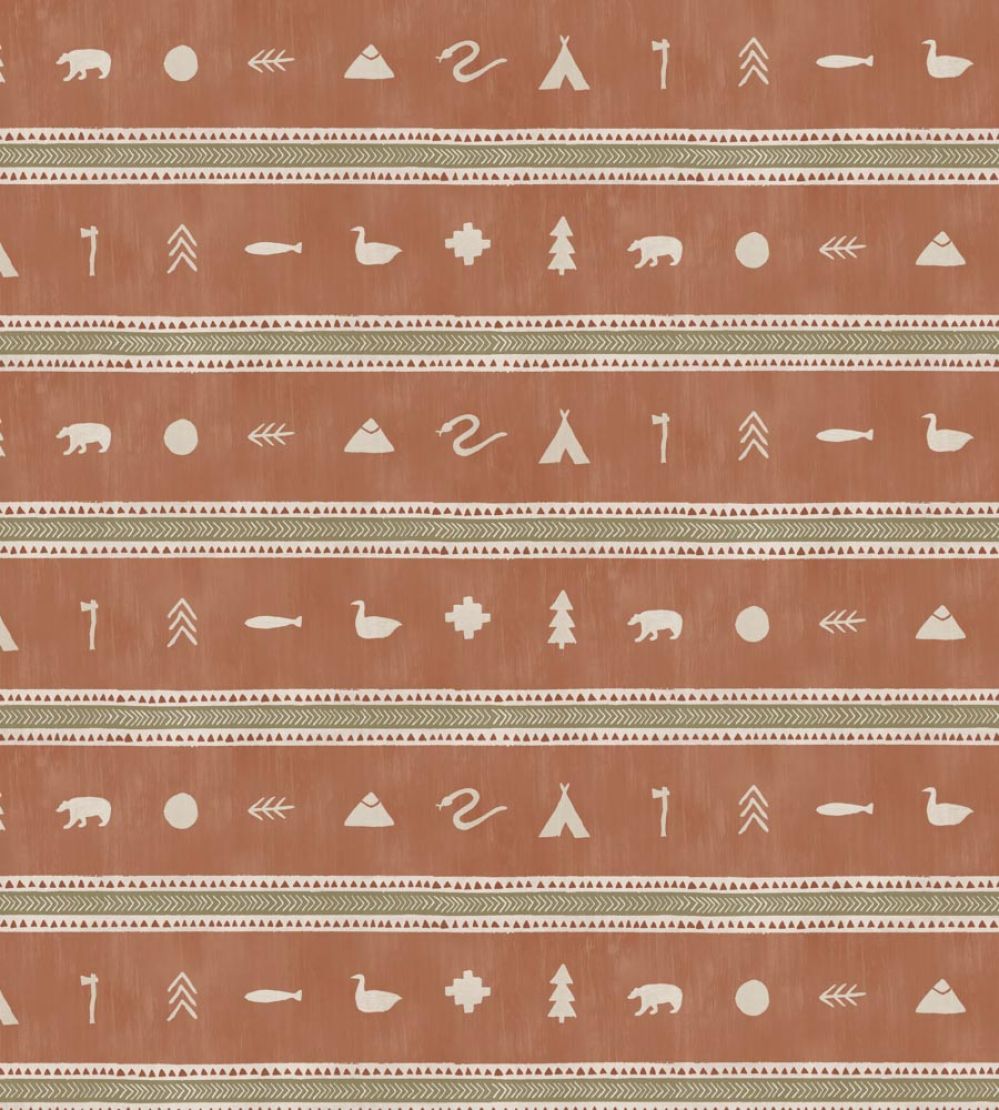 Cabin Stripe Wallpaper by DADO Rust