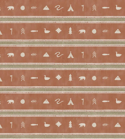 Cabin Stripe Wallpaper by DADO Rust