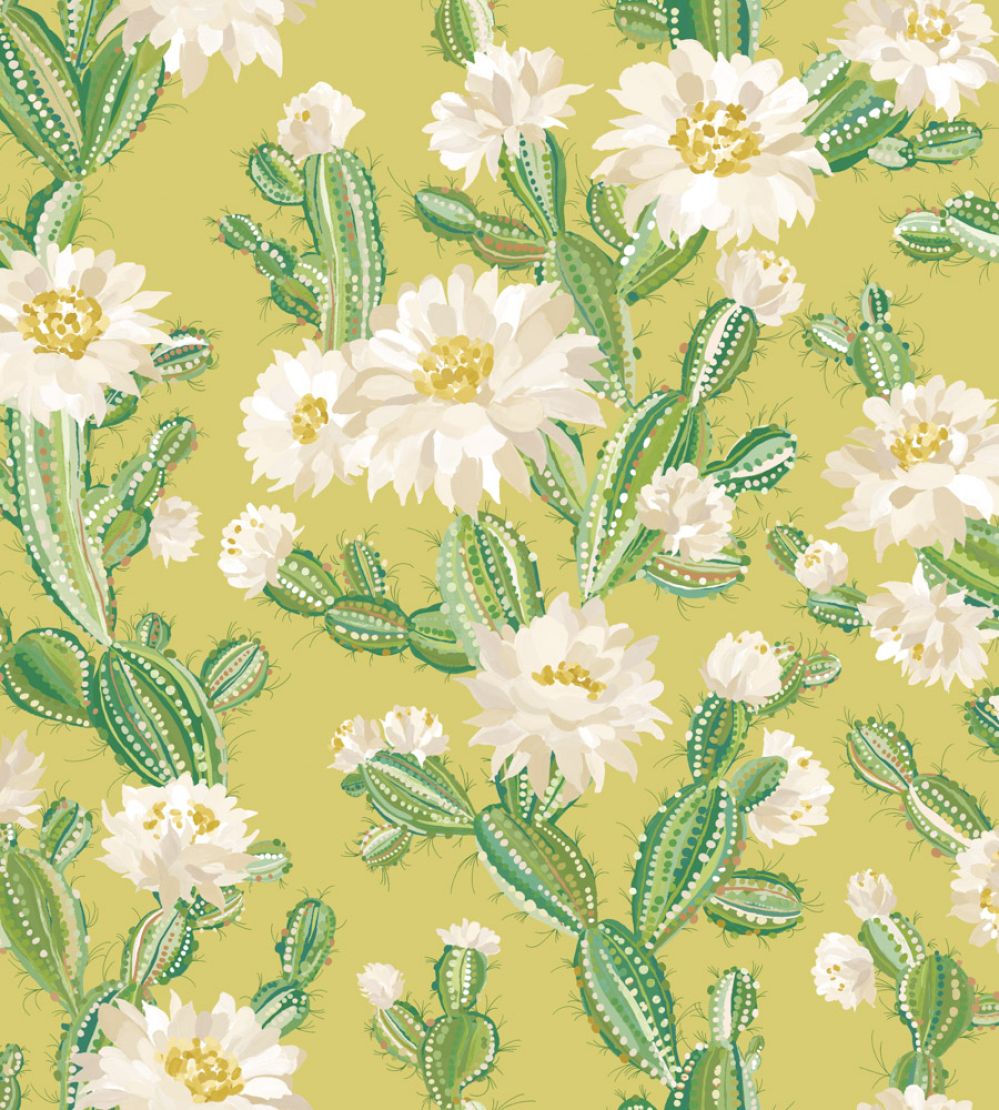 Cactus Bloom Wallpaper by Ohpopsi Chartreuse
