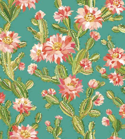 Cactus Bloom Wallpaper by Ohpopsi Jade Twist