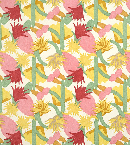 Cactus Flower Wallpaper by Christopher Farr Cloth Fuchsia