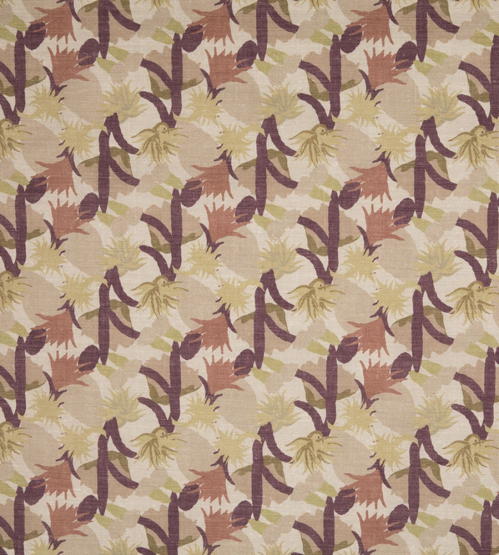 Cactus Flower Performance Fabric by Christopher Farr Cloth Vino