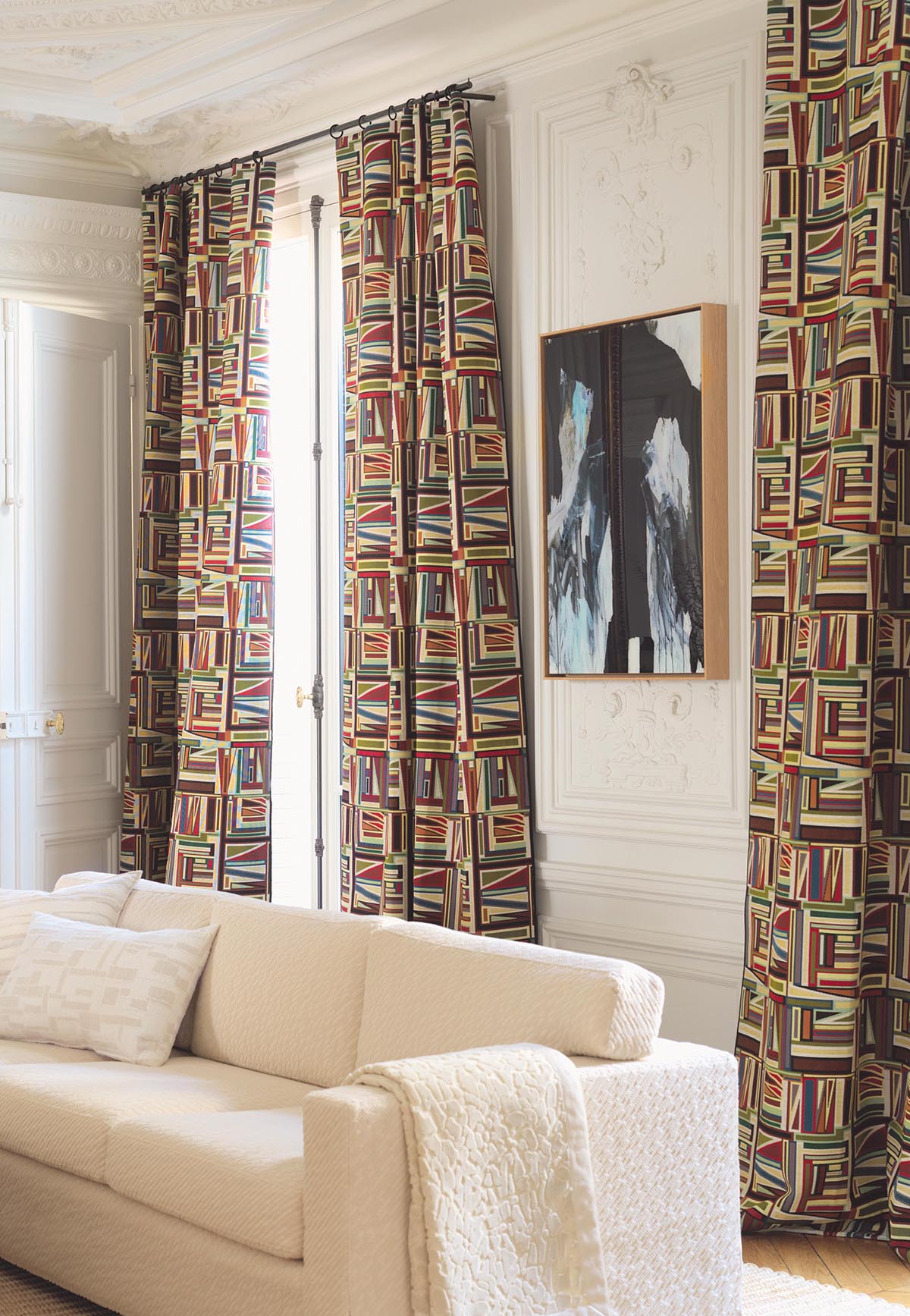 Cadence Fabric by Pierre Frey shown in a room setting (view 1)