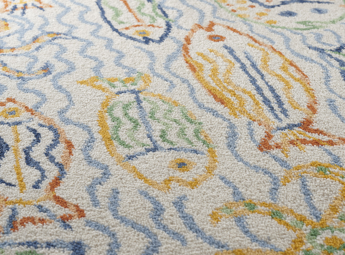 Calanques Rug by Pierre Frey shown in a room setting