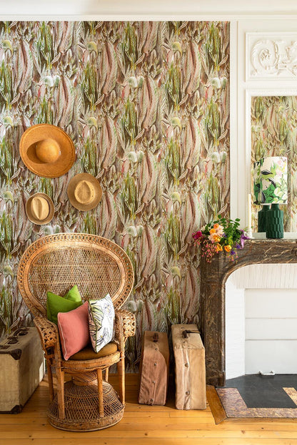 Calathea Wallpaper by Pierre Frey shown in a room setting (view 1)