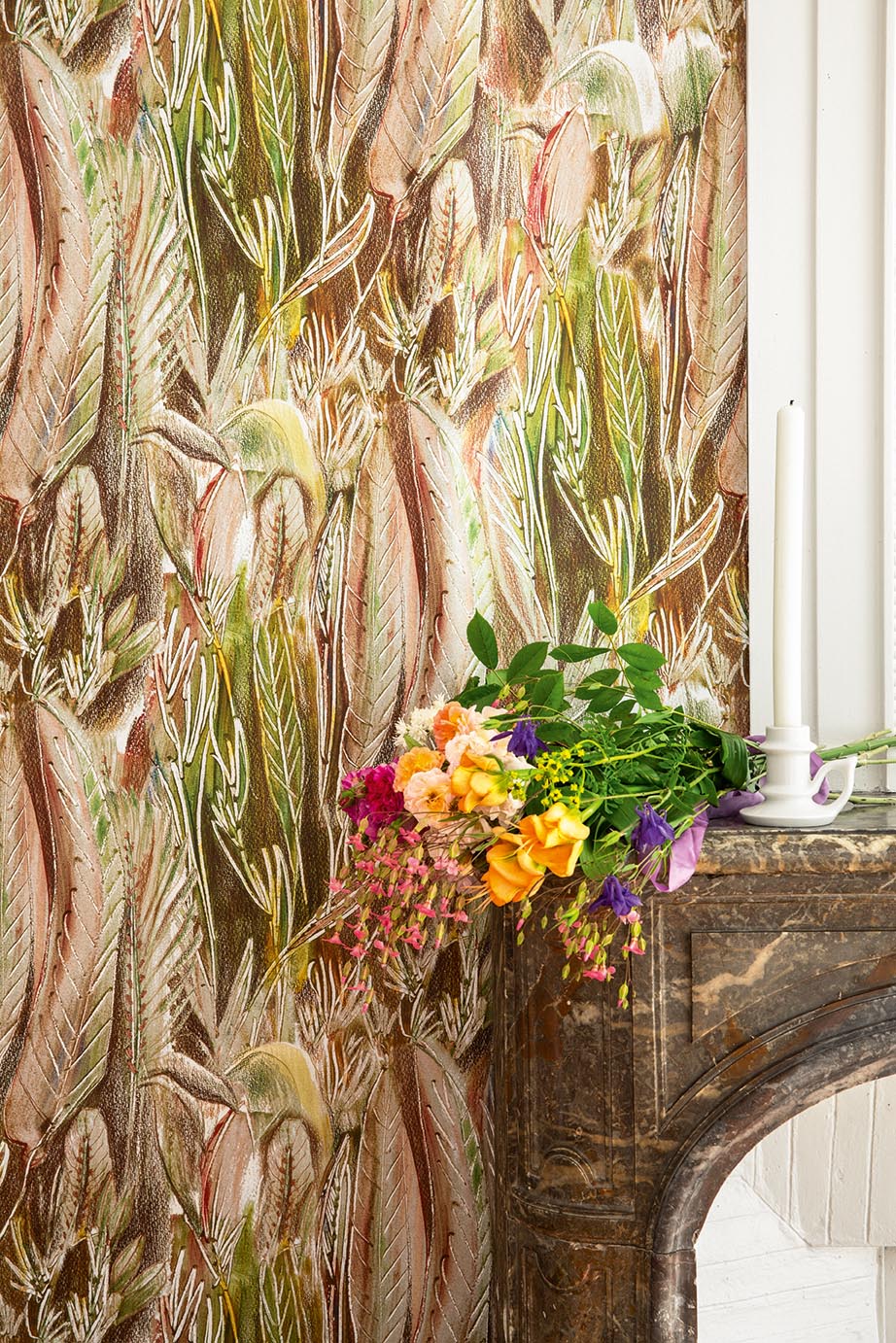 Calathea Wallpaper by Pierre Frey shown in a room setting (view 2)