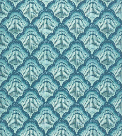 Calico Shell Wallpaper by 1838 Wallcoverings Aqua