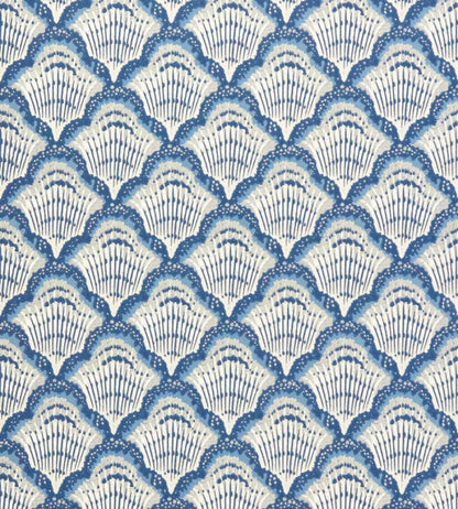 Calico Shell Wallpaper by 1838 Wallcoverings Colbalt