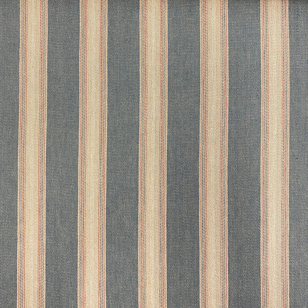 Callow Stripe Fabric by Ian Sanderson in Denim
