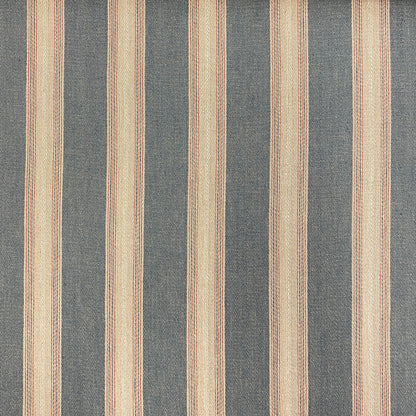 Callow Stripe Fabric by Ian Sanderson in Denim