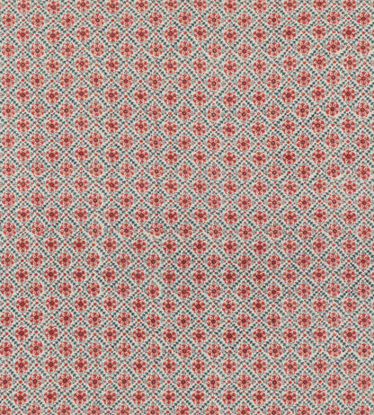Camden Trellis Fabric by GP & J Baker Red/Blue