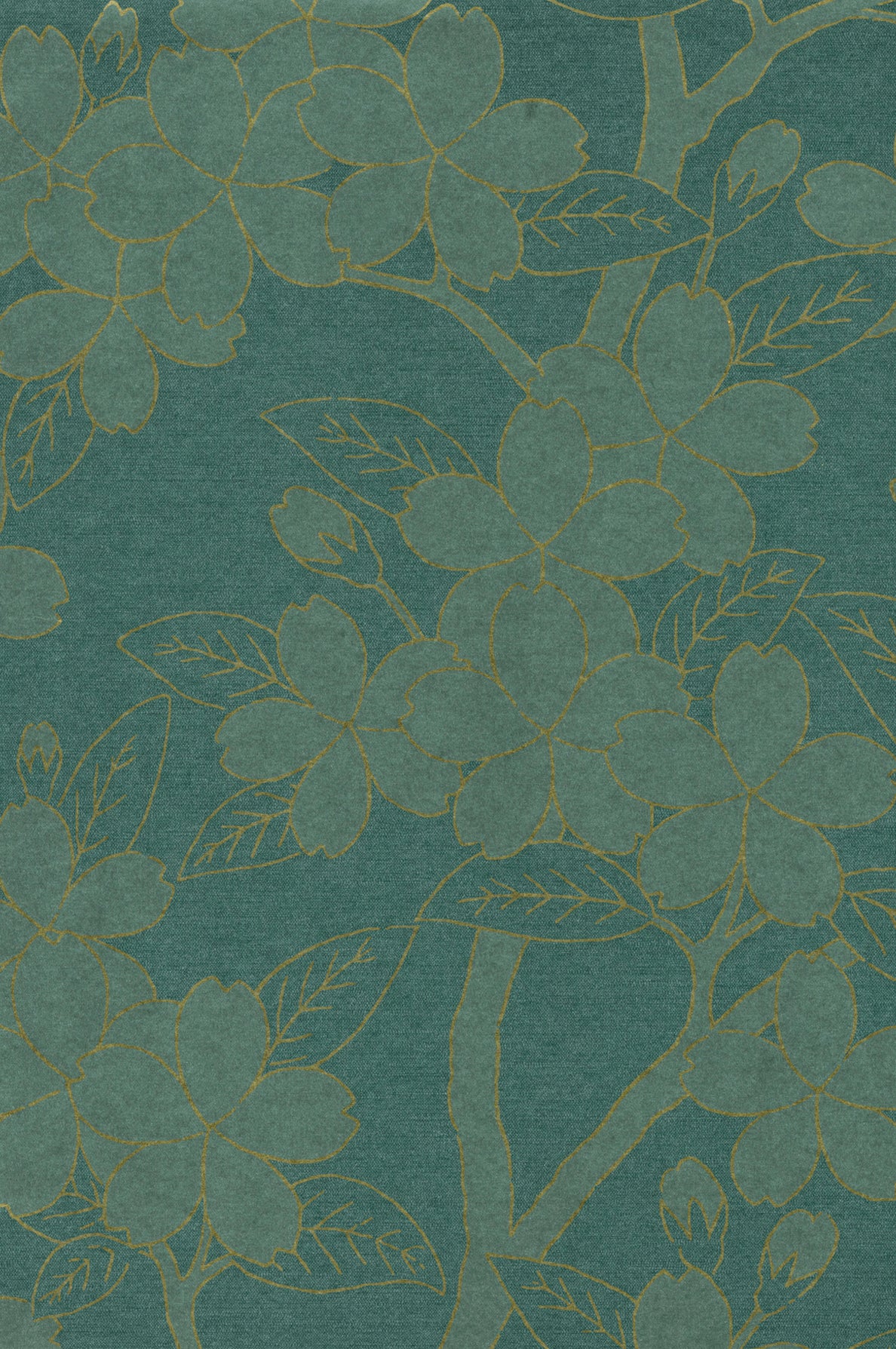 Camellia wallpaper by Little Greene in Teal