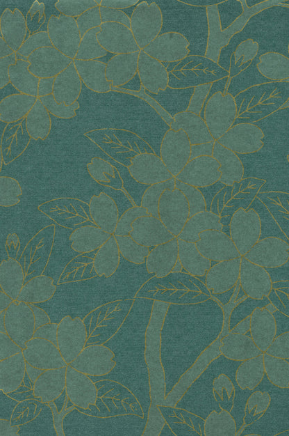 Camellia wallpaper by Little Greene in Teal