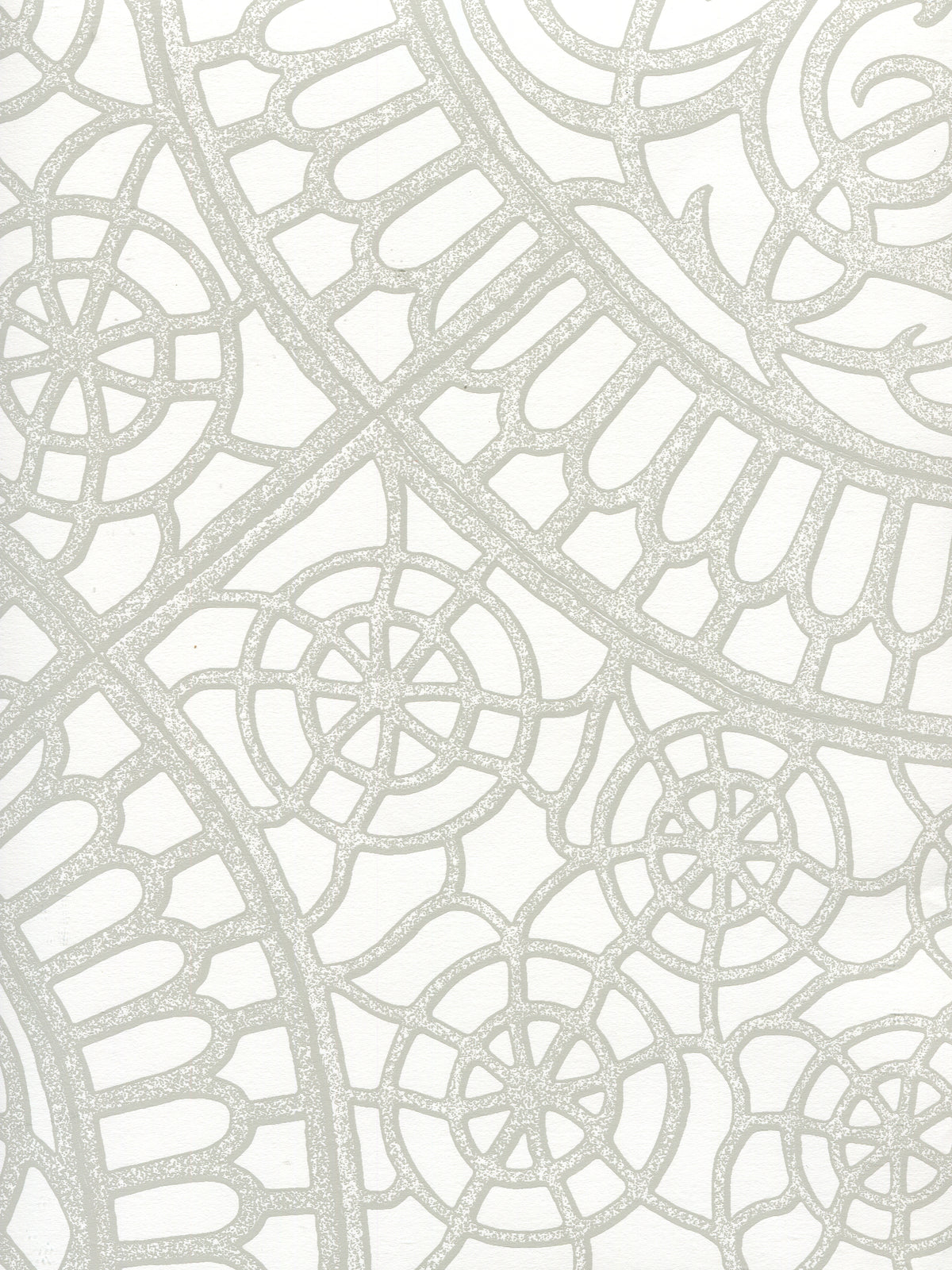 Camelot Grey on White wallpaper by Cloth & Paper