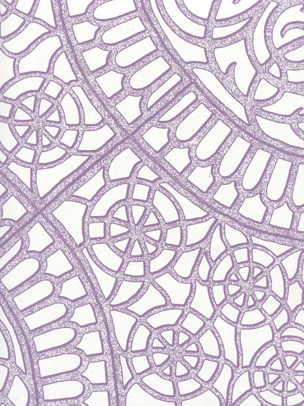 Camelot Purple on White wallpaper by Cloth & Paper