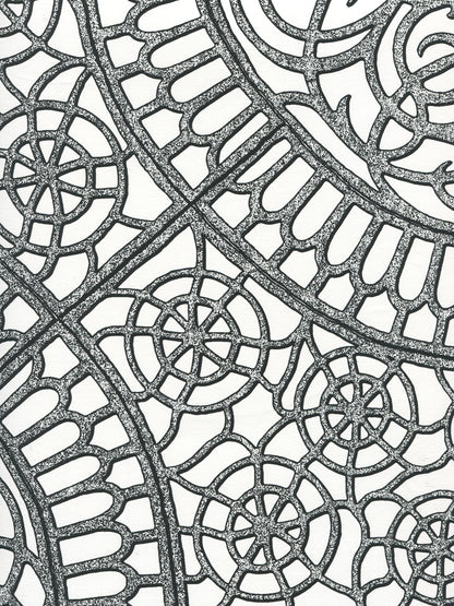 Camelot Black on White wallpaper by Cloth & Paper