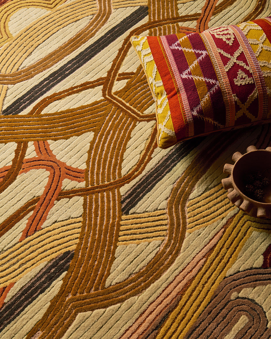 Camelus Rug by Pierre Frey shown in a room setting (view 2)
