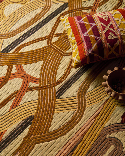 Camelus Rug by Pierre Frey shown in a room setting (view 2)